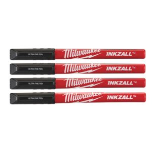 Milwaukee marker fin spids sort 4.stk.
