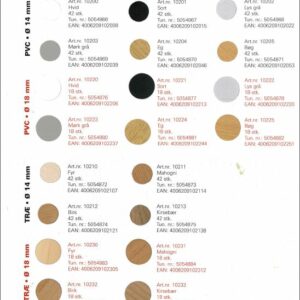 Fischer dækhætte selvklæbende 14 mm mørk grå